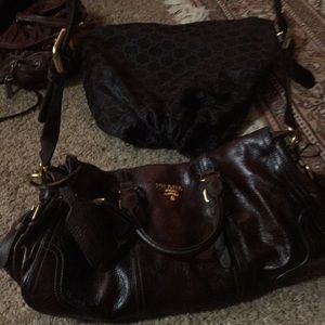 Brown Prada purse